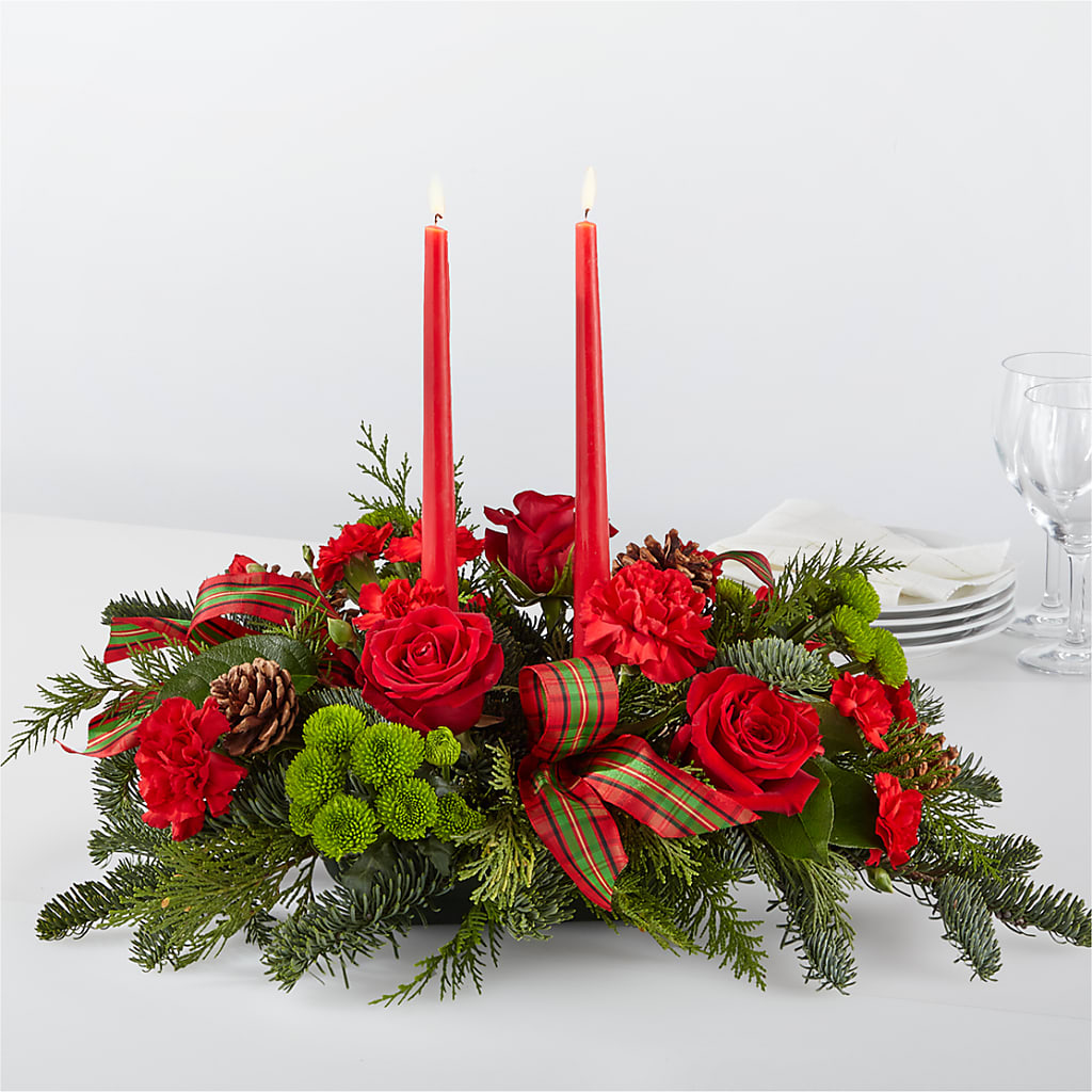 By the Candlelight Centerpiece – F & S FLOWERS DESIGN LLC, Margate FL