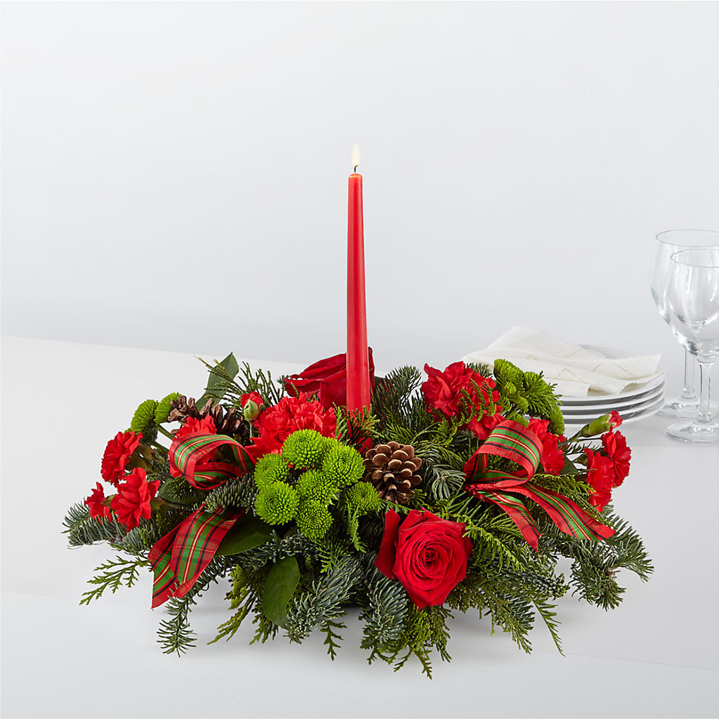 By the Candlelight Centerpiece – F & S FLOWERS DESIGN LLC, Margate FL
