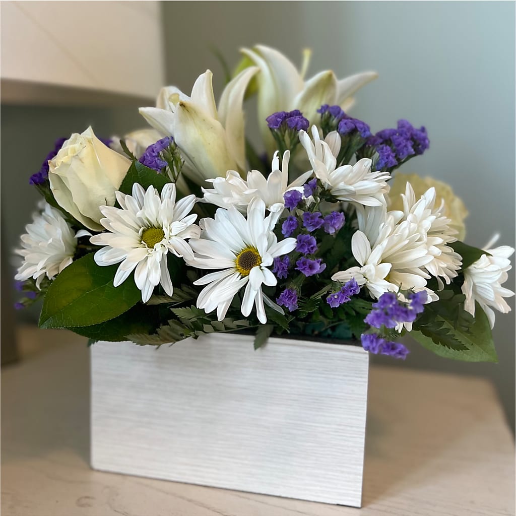 Beyond Blue Box Bouquet – F & S FLOWERS DESIGN LLC, Margate FL