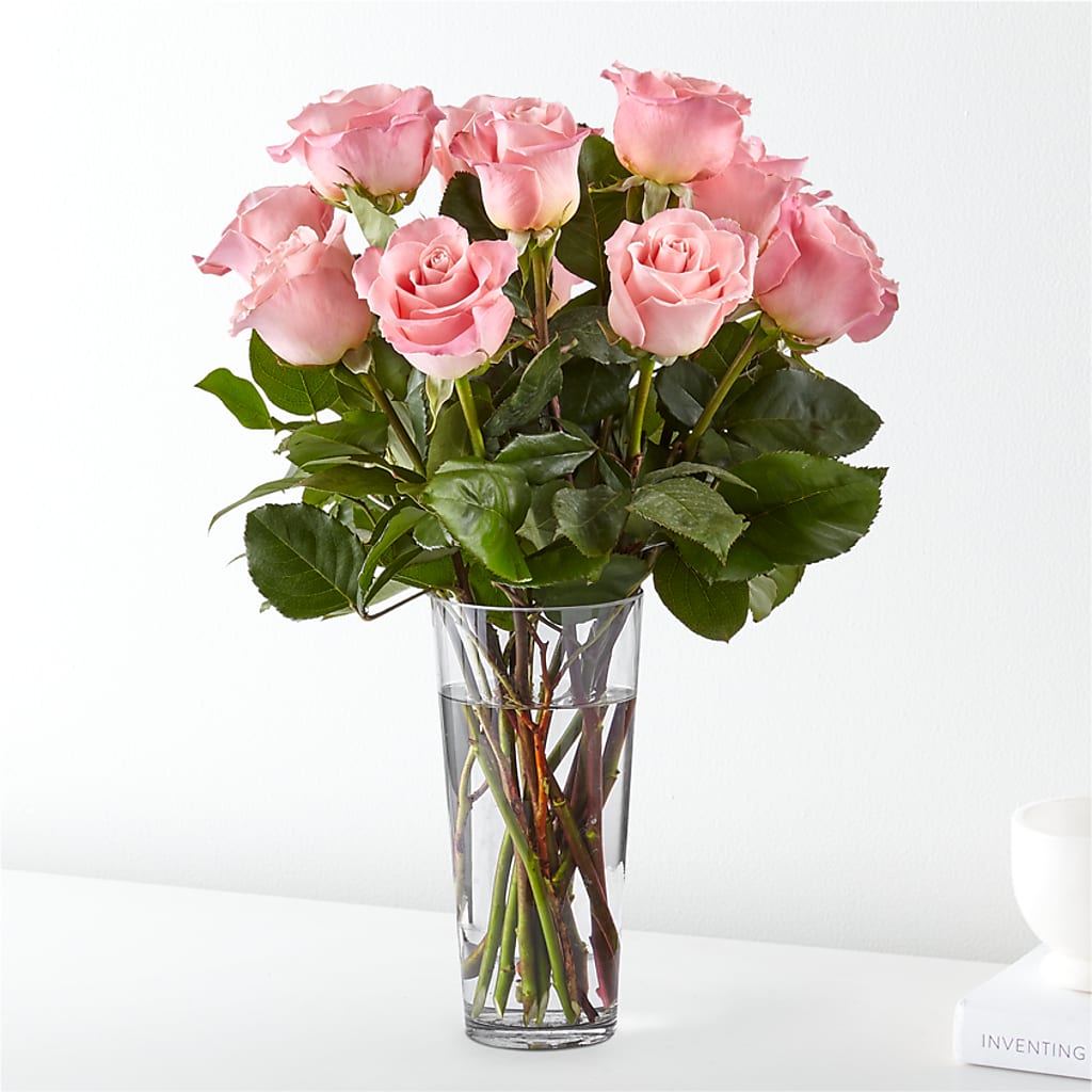 Long Stem Pink Rose Bouquet – F & S FLOWERS DESIGN LLC, Margate FL