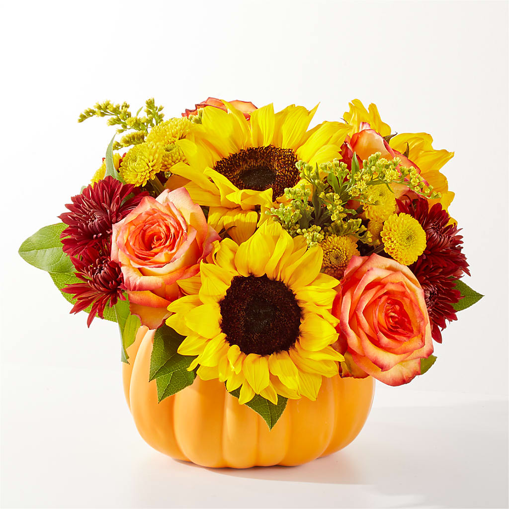 Golden Gourd Pumpkin Bouquet – F & S FLOWERS DESIGN LLC, Margate FL