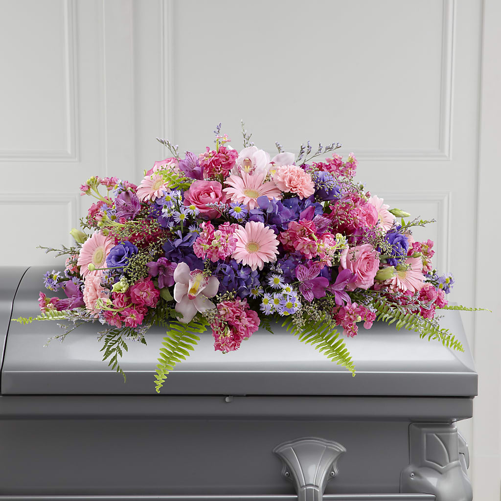 Glorious Garden Casket Spray – F & S FLOWERS DESIGN LLC, Margate FL