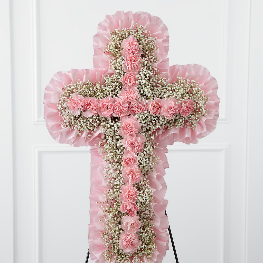 Angel's Cross Easel – F & S FLOWERS DESIGN LLC, Margate FL