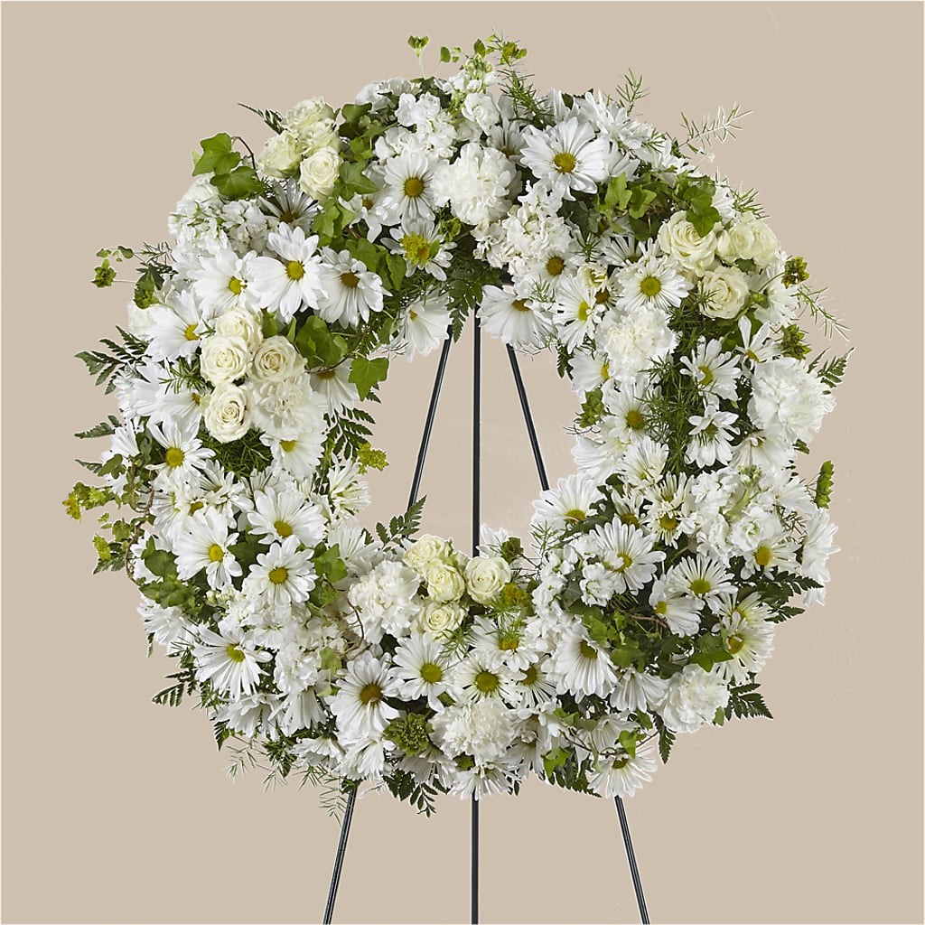 Faithful Wishes Wreath – F & S FLOWERS DESIGN LLC, Margate FL