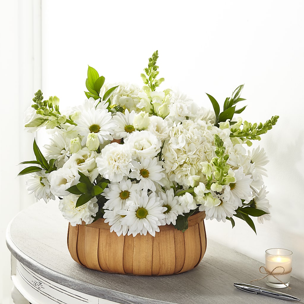 Pure Ivory Basket – F & S FLOWERS DESIGN LLC, Margate FL