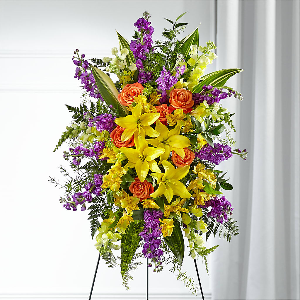 Thoughtful Prayers Standing Spray – F & S FLOWERS DESIGN LLC, Margate FL
