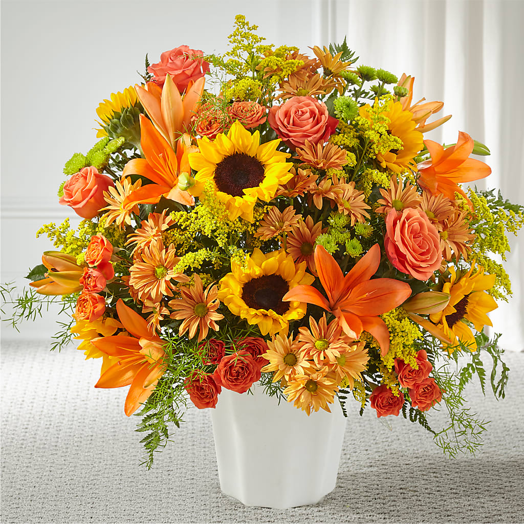 Harvest Thoughts Floor Basket – F & S FLOWERS DESIGN LLC, Margate FL