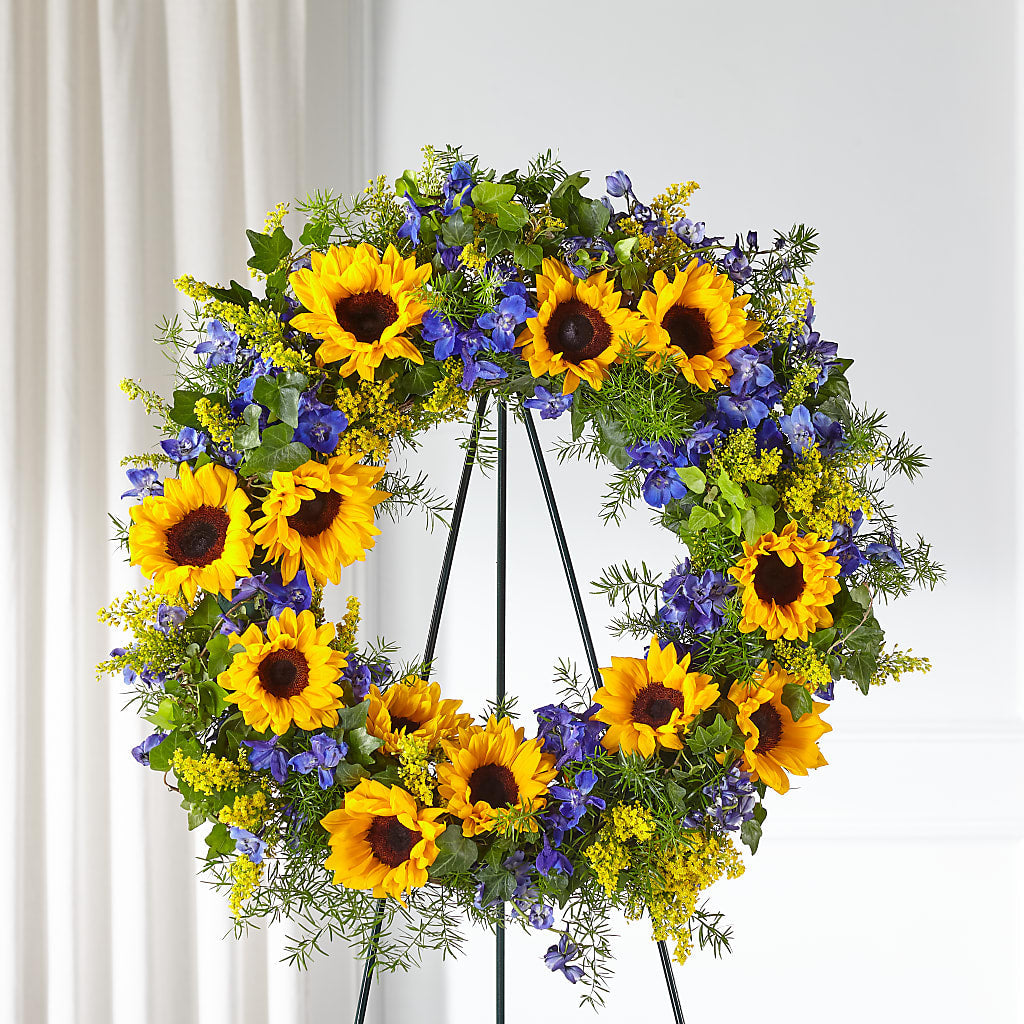 Bright Rays Wreath – F & S FLOWERS DESIGN LLC, Margate FL
