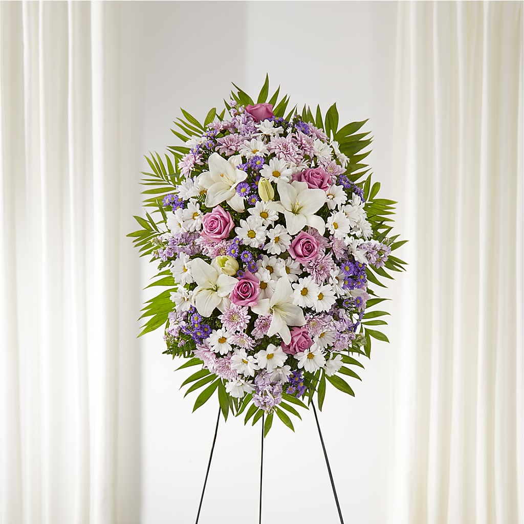 Surrounded by Love Standing Spray – F & S FLOWERS DESIGN LLC, Margate FL