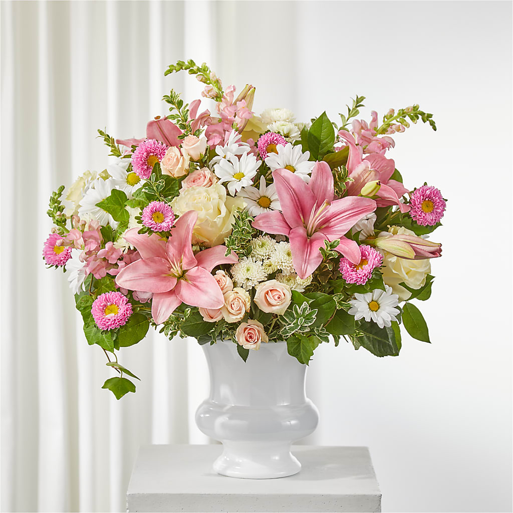 Empathetic Blooms Urn Arrangement – F & S FLOWERS DESIGN LLC, Margate FL