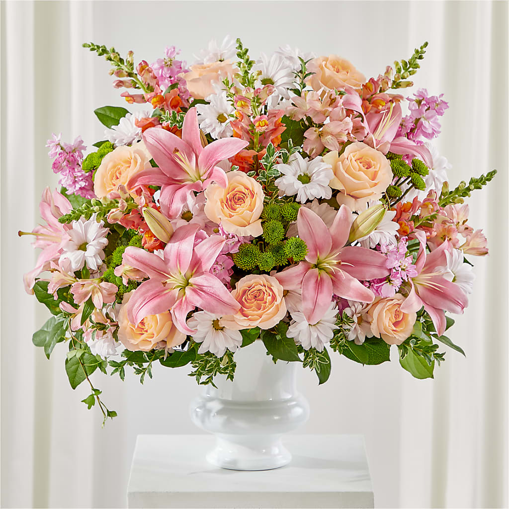 Heartfelt Gesture Urn Arrangement – F & S FLOWERS DESIGN LLC, Margate FL