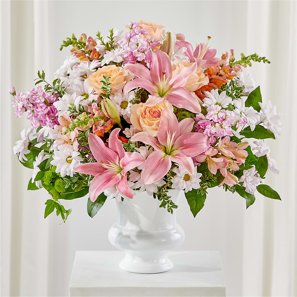 Heartfelt Gesture Urn Arrangement – F & S FLOWERS DESIGN LLC, Margate FL