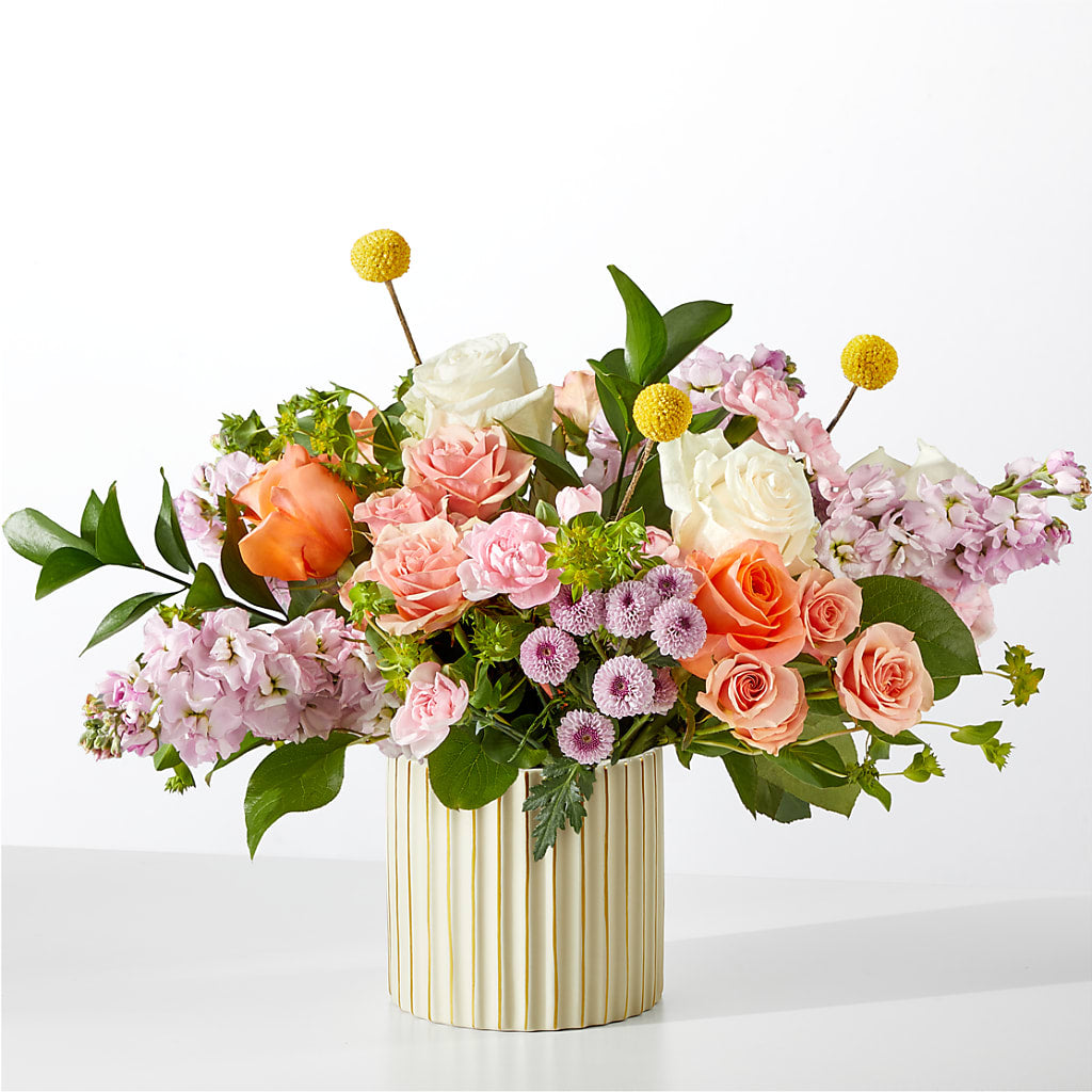 French Market Bouquet with Ivory Vase – F & S FLOWERS DESIGN LLC, Margate FL