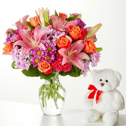 One and Only Bouquet and Bear Bundle – F & S FLOWERS DESIGN LLC, Margate FL