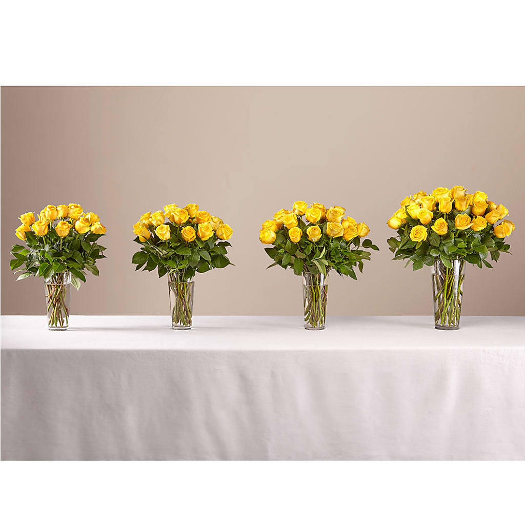 Long Stem Yellow Rose Bouquet – F & S FLOWERS DESIGN LLC, Margate FL