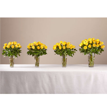 Long Stem Yellow Rose Bouquet – F & S FLOWERS DESIGN LLC, Margate FL