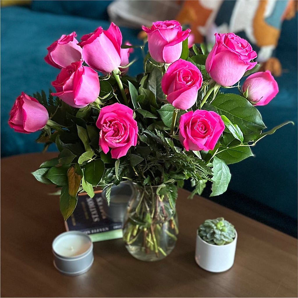 Long Stem Pink Rose Bouquet – F & S FLOWERS DESIGN LLC, Margate FL