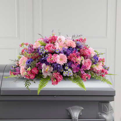 Glorious Garden Casket Spray – F & S FLOWERS DESIGN LLC, Margate FL