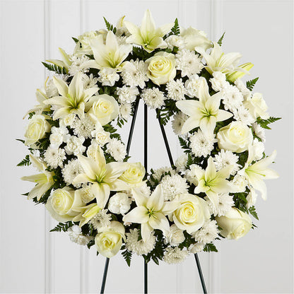 Treasured Tribute Wreath – F & S FLOWERS DESIGN LLC, Margate FL