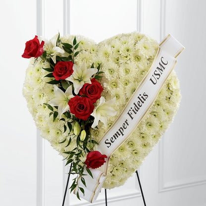 Heartfelt Hero Standing Heart – F & S FLOWERS DESIGN LLC, Margate FL