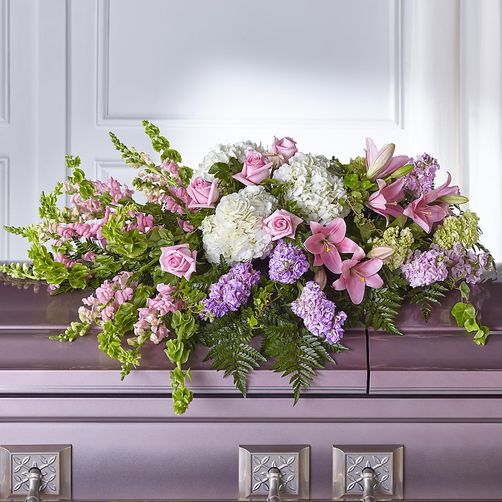 Life's Gratitude Casket Spray – F & S FLOWERS DESIGN LLC, Margate FL