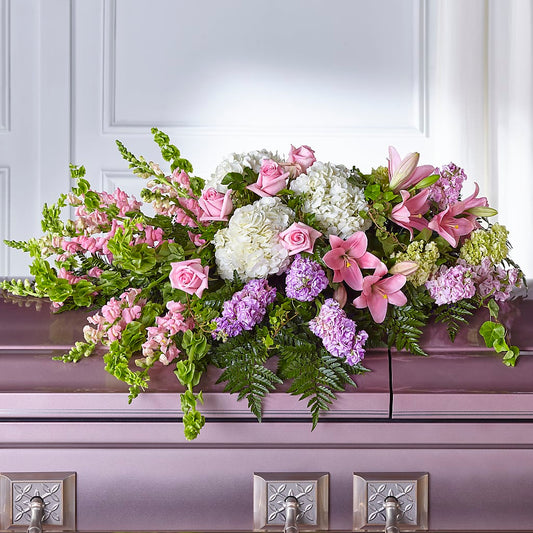 Life's Gratitude Casket Spray – F & S FLOWERS DESIGN LLC, Margate FL