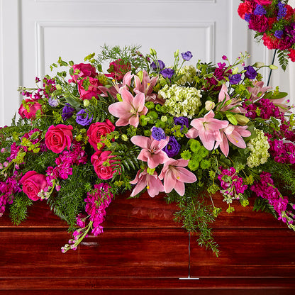 Radiant Tribute Casket Spray – F & S FLOWERS DESIGN LLC, Margate FL