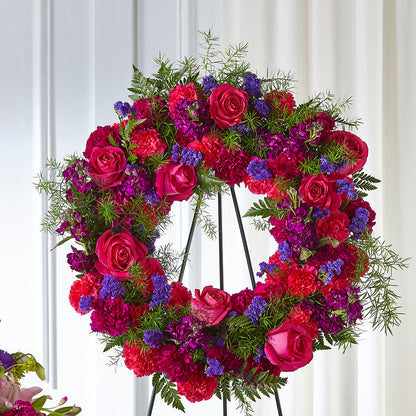 Calming Colors Wreath – F & S FLOWERS DESIGN LLC, Margate FL