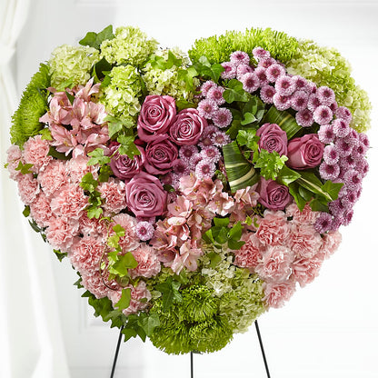 Heartwarming Standing Heart – F & S FLOWERS DESIGN LLC, Margate FL