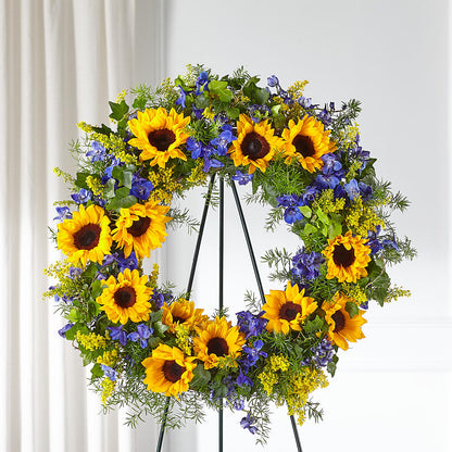 Bright Rays Wreath – F & S FLOWERS DESIGN LLC, Margate FL