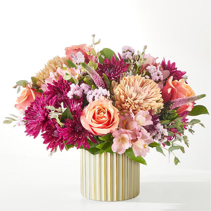 Berry Cobbler Bouquet with Ivory Vase – F & S FLOWERS DESIGN LLC, Margate FL