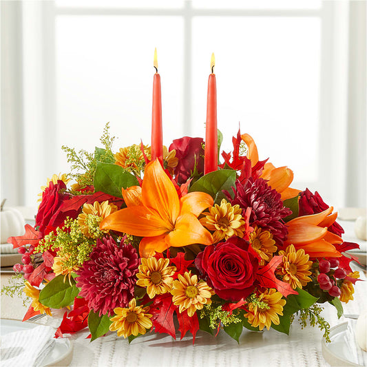 Autumn's Embrace Centerpiece – F & S FLOWERS DESIGN LLC, Margate FL
