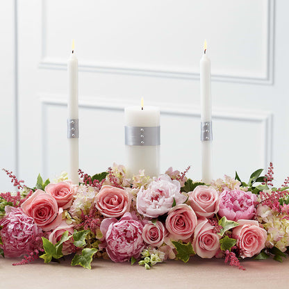 Worldwide Romance Unity Candle Arrangement – F & S FLOWERS DESIGN LLC, Margate FL